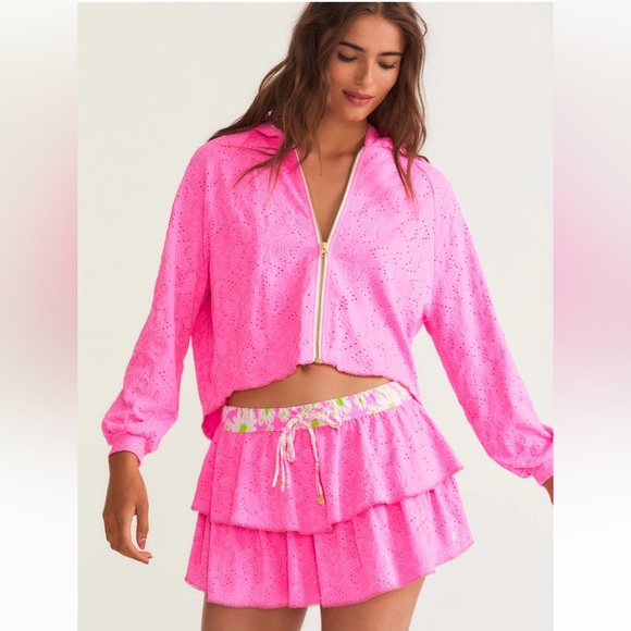 LoveShackFancy Tops Love Shack Fancy X Hurley Tiered Mini Skirt And